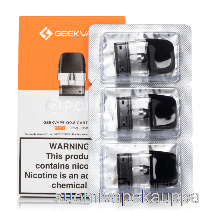 Vape Kauppa Geek Vape Q Vaihtokotelot 0.8ohm Pods